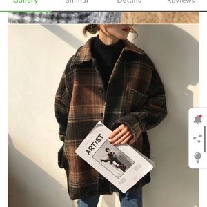 Plaid trucker jacket